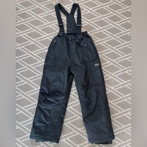 32 degrees Kids Black Snow Bib Pants with Adjustable Suspenders